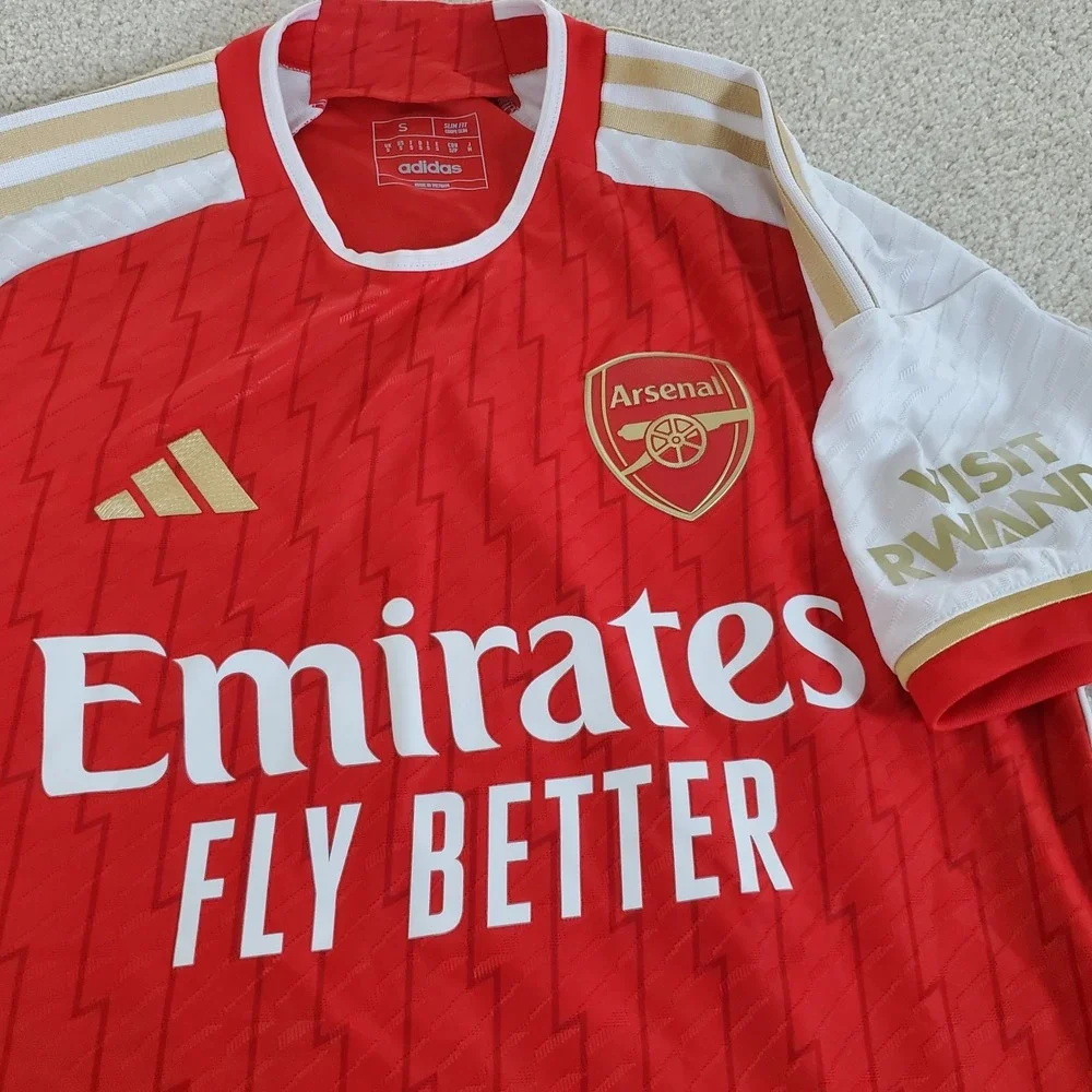 Adidas Arsenal London Jersey Shirt Men's Small Slim Fit Red Fly Emirates